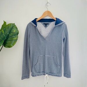 TOMMY HILFIGER | Vneck Striped Hoodie Size XS